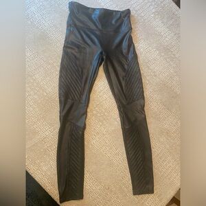 SPANX Black Faux Leather Leggings